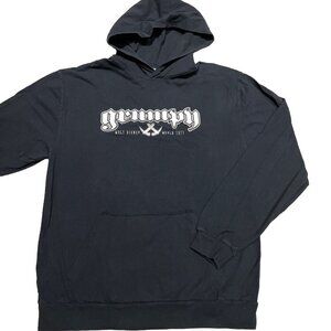 Walt Disney World 1971 Grumpy Hoodie Sweatshirt Unisex M Black Cotton Snow White